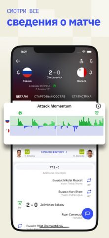 Sofascore: майскор для iOS — скриншот 1