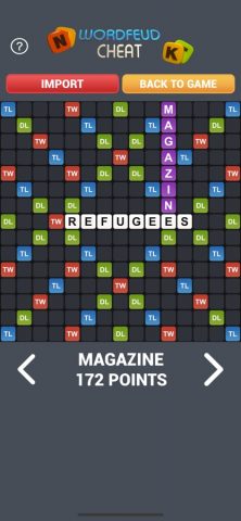 Solve WordFeud Cheat для iOS — скриншот 1