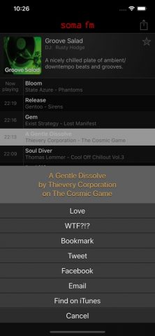 SomaFM Radio Player для iOS — скриншот 4