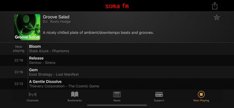 SomaFM Radio Player для iOS — скриншот 5