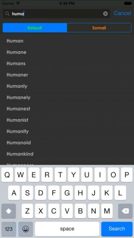 Somali Dictionary для iOS — скриншот 1