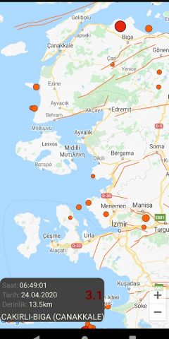 Son Depremler для Android — скриншот 1