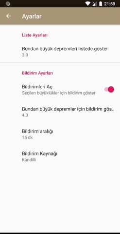 Son Depremler для Android — скриншот 5