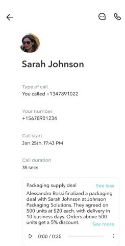 Sonetel для Android — скриншот 2