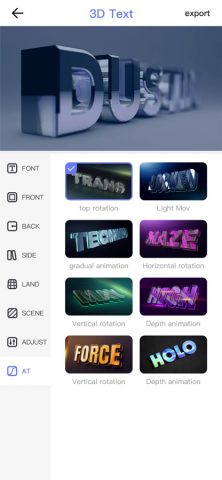 Создать  логотип-3D Text для iOS — скриншот 2