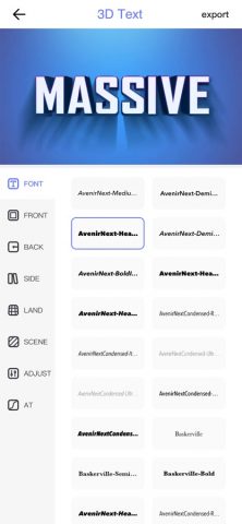 Создать  логотип-3D Text для iOS — скриншот 3