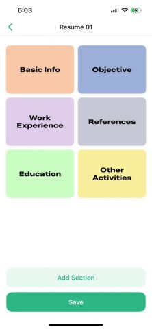 Создать резюме: конструктор для iOS — скриншот 5