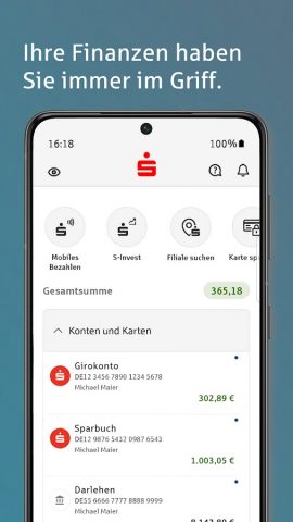 Sparkasse Ihre mobile Filiale для Android — скриншот 1