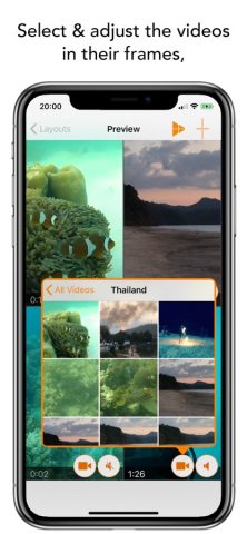 Split Screen Videos для iOS — скриншот 2