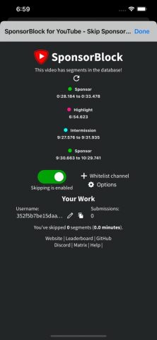 SponsorBlock для YouTube для iOS — скриншот 2