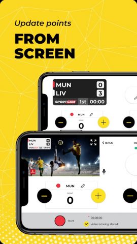 SportCam — видео и табло для Android — скриншот 4