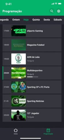 Sporting TV Online для iOS — скриншот 2