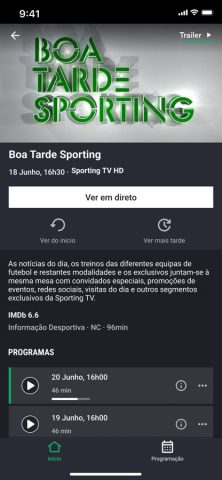 Sporting TV Online для iOS — скриншот 3