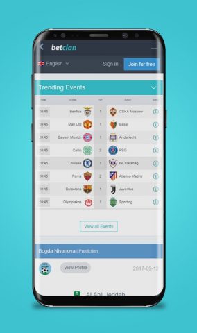 Sports Predictions — BetClan для Android — скриншот 2