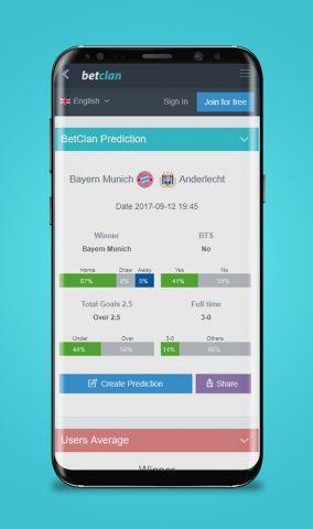 Sports Predictions — BetClan для Android — скриншот 3
