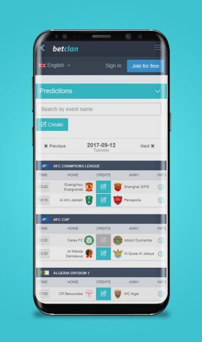 Sports Predictions — BetClan для Android — скриншот 5