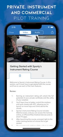 Sporty’s Pilot Training для iOS — скриншот 2