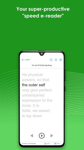 Spreeder — Speed Reading для Android — скриншот 1
