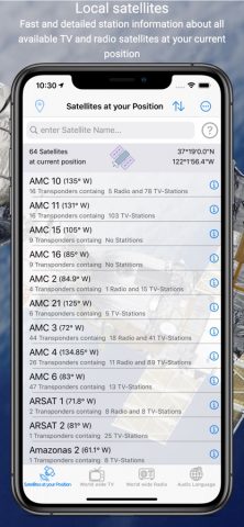 Спутниковые каналы для iOS — скриншот 2