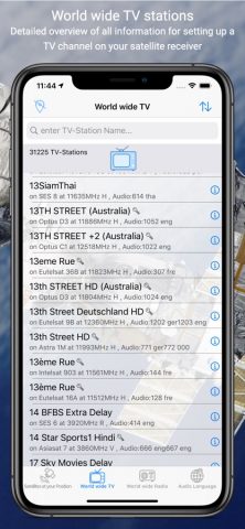 Спутниковые каналы для iOS — скриншот 3