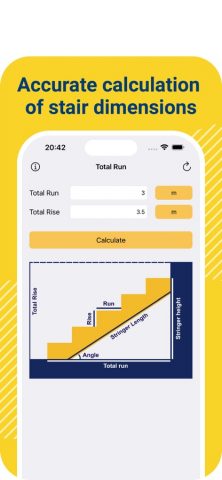 Stair Calculator: Construction для iOS — скриншот 1