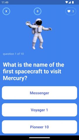 Star Quest — Space trivia app для Android — скриншот 1