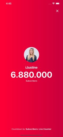 Subscribers: Live Counter для iOS — скриншот 2