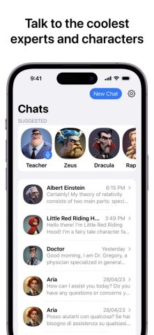 Superchat — AI Virtual Chat для iOS — скриншот 1