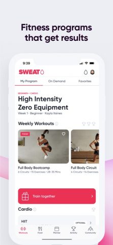 Sweat: Fitness App For Women для iOS — скриншот 2