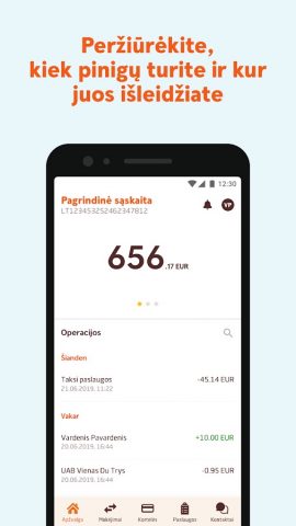 Swedbank Lietuva для Android — скриншот 2