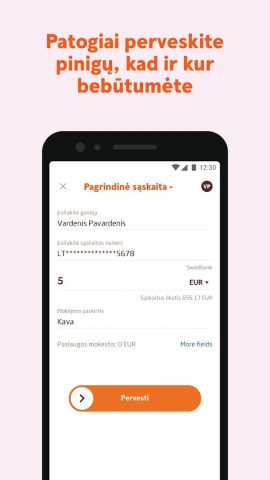Swedbank Lietuva для Android — скриншот 3