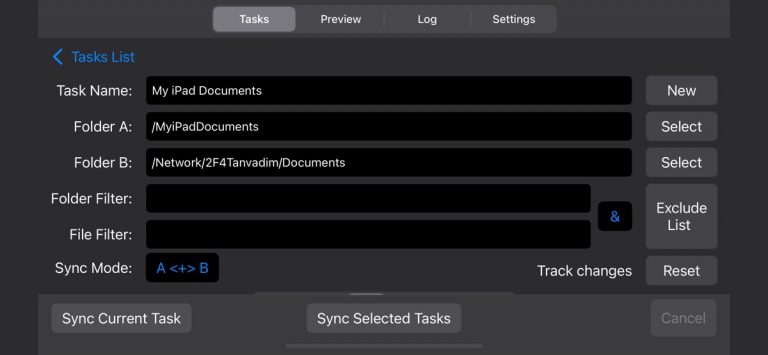 Sync Folders для iOS — скриншот 2