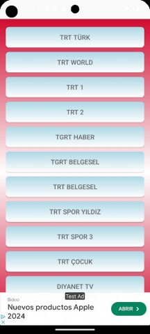 Türkiye Canlı TV для Android — скриншот 2