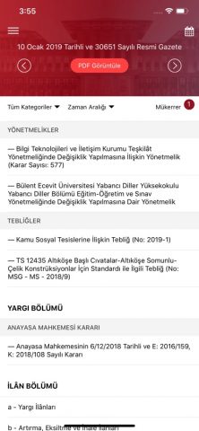 T.C. Resmi Gazete для iOS — скриншот 2