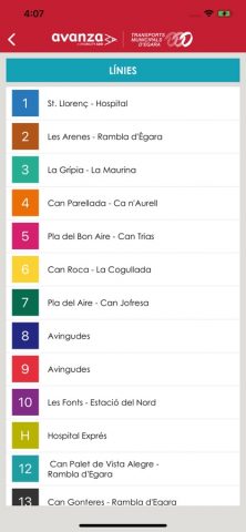 TMESA — Bus Terrassa для iOS — скриншот 5
