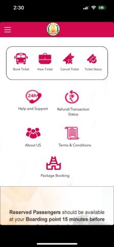 TNSTC для iOS — скриншот 1