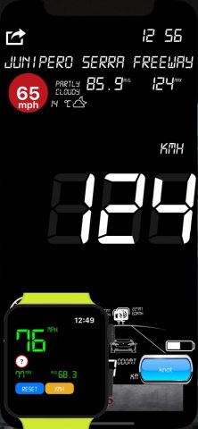 Цифровой Спидометр для iOS — скриншот 2