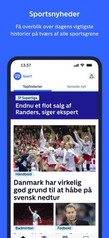TV 2 Sport для iOS — скриншот 1