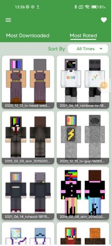 TV Head Skins for Minecraft для Android — скриншот 2