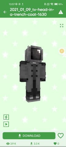 TV Head Skins for Minecraft для Android — скриншот 3