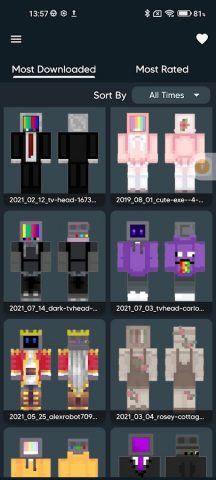 TV Head Skins for Minecraft для Android — скриншот 4