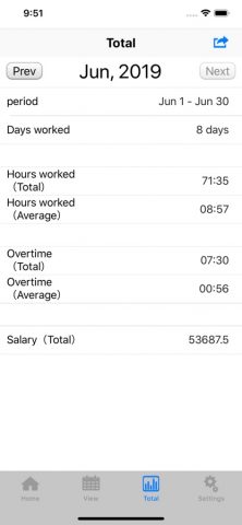 Табель(TimeSheet) для iOS — скриншот 5
