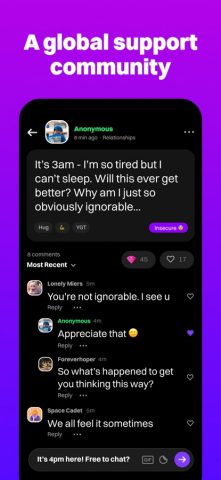 TalkLife: 24/7 Peer Support для iOS — скриншот 2