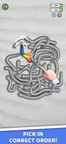 Tangled Snakes для iOS — скриншот 2