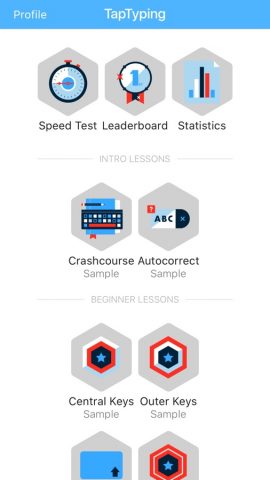 TapTyping — typing trainer для iOS — скриншот 2