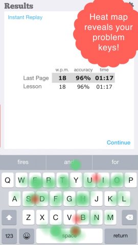 TapTyping — typing trainer для iOS — скриншот 3