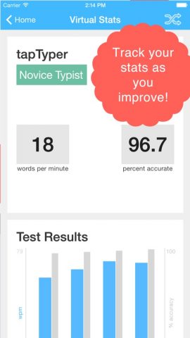 TapTyping — typing trainer для iOS — скриншот 4