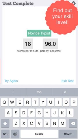 TapTyping — typing trainer для iOS — скриншот 5