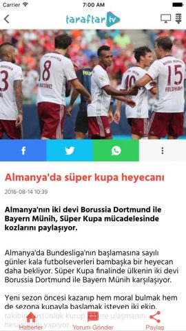 Taraftar TV для iOS — скриншот 2