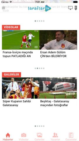 Taraftar TV для iOS — скриншот 3